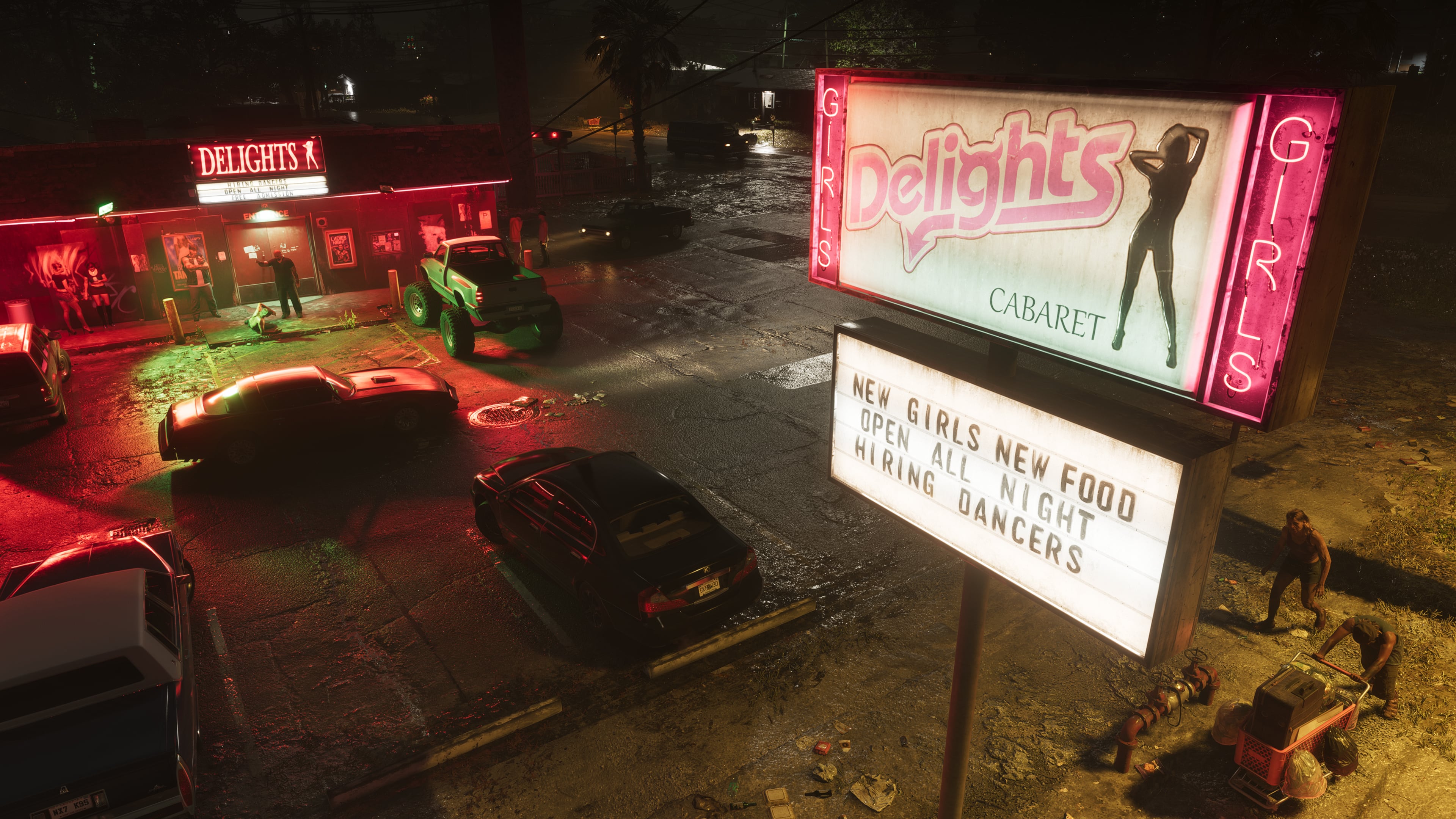 GTA 6 screenshot of a run-down street in Port Gellhorn